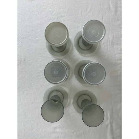 Tupperware Parfait Cups Smoky Grey Cups Bases Lids 754 296 Dessert Seals 6 - Picture 2 of 8